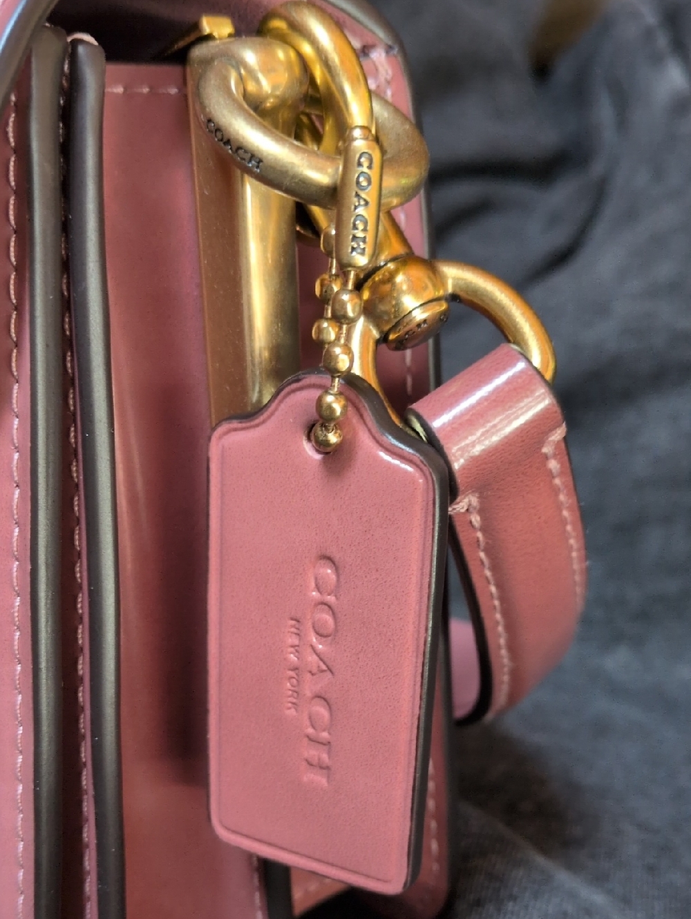 Coach Tabby Shoulder Bag 26 Spazzolato Peony - Picture 10 of 13
